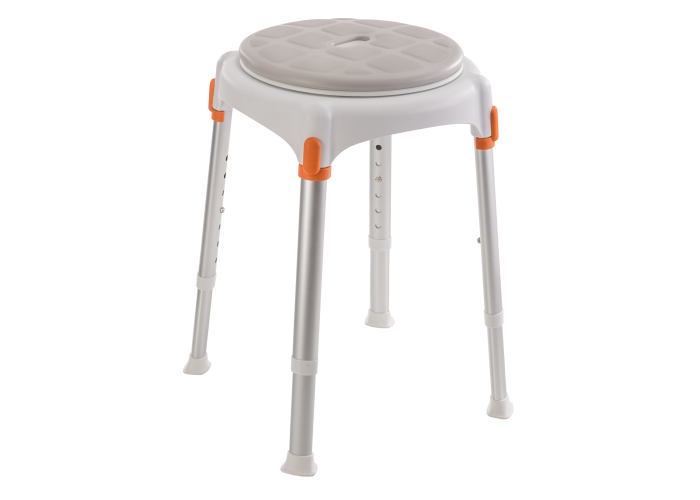 kulatý otočný - světle šedý